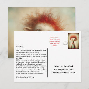 Elf Arrival Letter North Pole Welcome Message Postcard