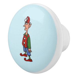 Elf At Attention ceramic knob