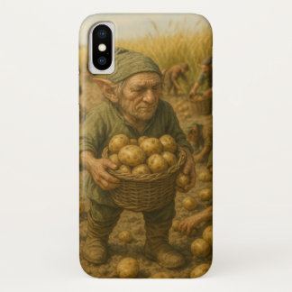 Elf at the potato harvest iPhone x case