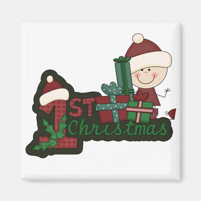 Elf Baby First Christmas T-shirts and Gifts Magnet (Front)