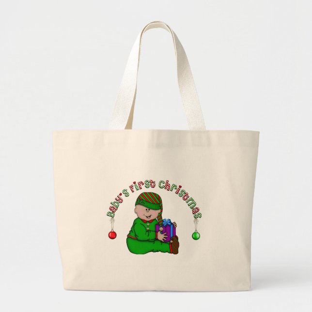 Elf Baby - Latino Tshirts and Gifts Large Tote Bag (Front)