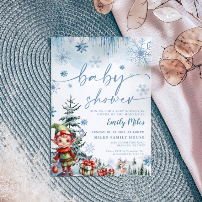 Elf Baby Shower Invitation (Creator Uploaded)