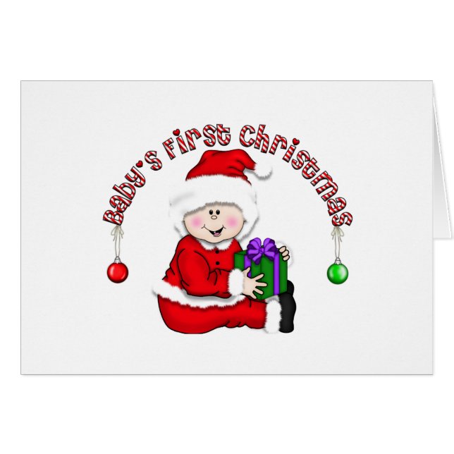 Elf Baby White First Christmas Tshirts and Gifts (Front Horizontal)