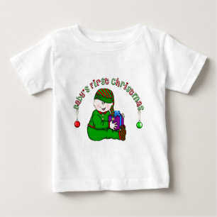 Elf Baby White First Christmas Tshirts and Gifts