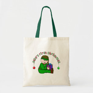 Elf Baby White First Christmas Tshirts and Gifts Tote Bag