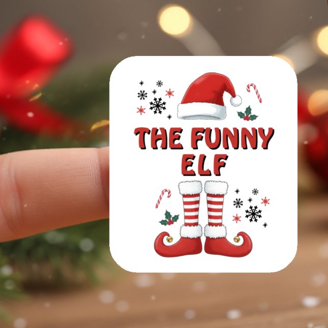 Elf Boots Santa Claus Hat White Christmas (Elf Boots Santa Claus Hat White Christmas Sticker
)