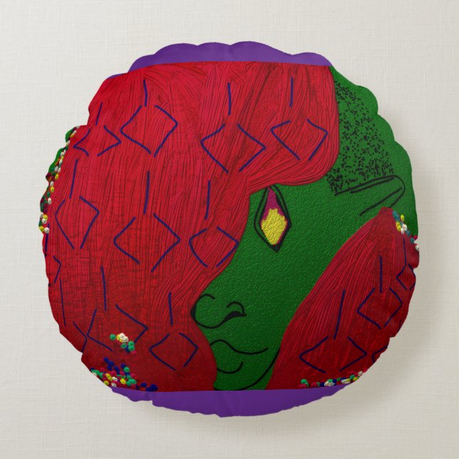 Elf Bride Round Cushion (Front)