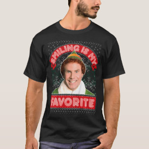 Elf Buddy Smiling Is My Favourite Christmas T-Shirt