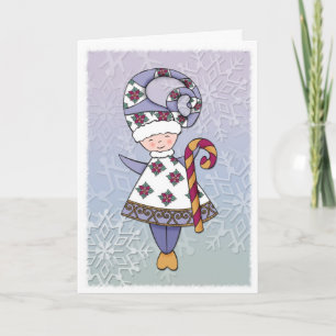 Elf Candy Cane Card