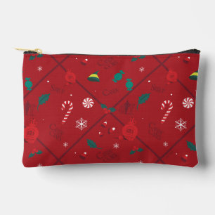 Elf Candy Chequered Pattern Accessory Pouch