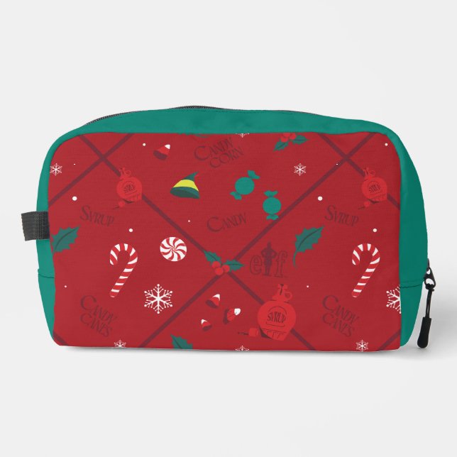 Elf Candy Chequered Pattern Dopp Kit (Front)