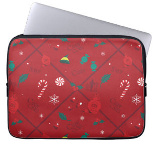 Elf Candy Chequered Pattern Laptop Sleeve
