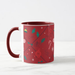 Elf Candy Chequered Pattern Mug