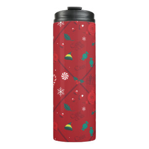 Elf Candy Chequered Pattern Thermal Tumbler