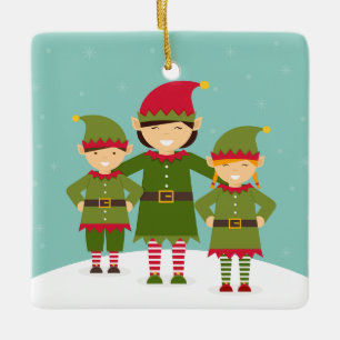 Elf Ceramic Ornament