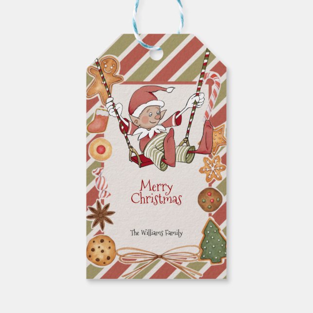 Elf Christmas Gift Tags (Back)