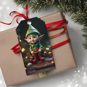 Elf Christmas Holiday Gift Tag