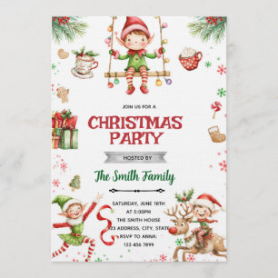 Elf Christmas party Invitation