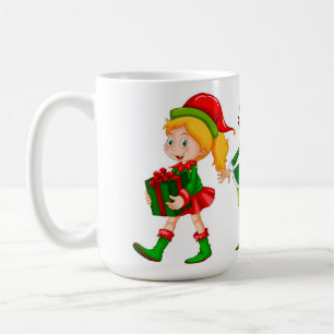 ELF Christmas Pattern Coffee Mug