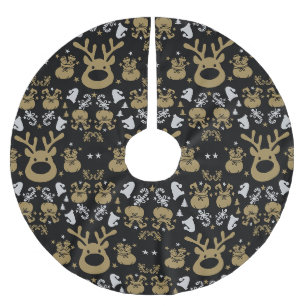 Elf Christmas Wrapping Brushed Polyester Tree Skirt