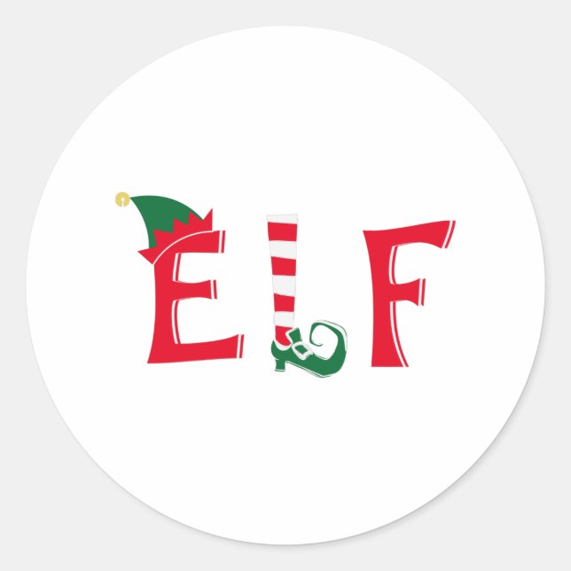 Elf Classic Round Sticker (Front)