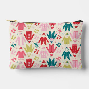 Elf Colourful Coat and Shoes Pattern Accessory Pouch