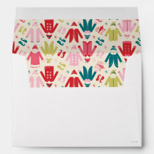 Elf Colourful Coat and Shoes Pattern Envelope