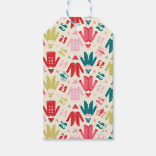 Elf Colourful Coat and Shoes Pattern Gift Tags