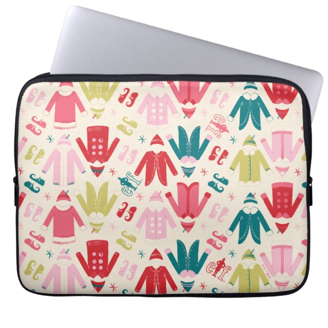 Elf Colourful Coat and Shoes Pattern Laptop Sleeve (Front)