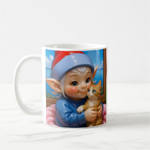 Elf Cuddle Cat Coffee Mug