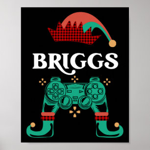 Elf Custom Name Briggs Christmas Legendary Video G Poster