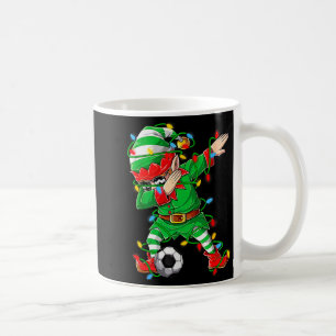 Elf Dabbing Soccer Player Christmas Dab Xmas Coffee Mug