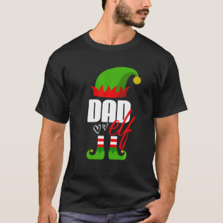 Elf Dad Christmas Elf Family Costume For Fathers A T-Shirt