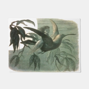 Elf Fairies Elves Moon Night Scene Bird Flying Doormat