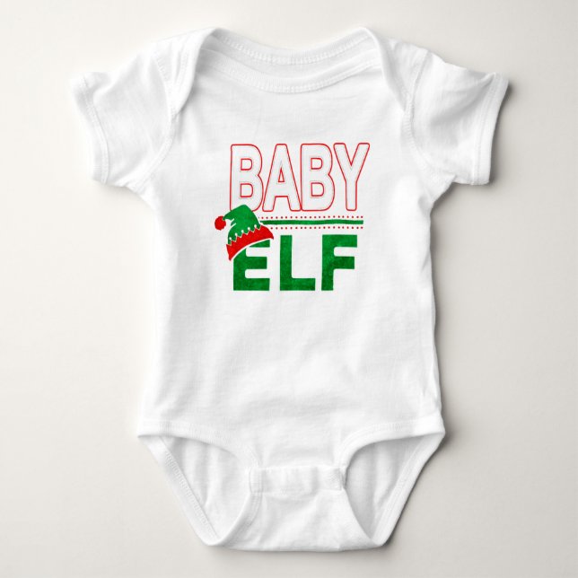 Elf Family | Baby Elf Christmas Holiday #TeamElf Baby Bodysuit (Front)