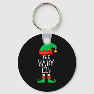 Elf Family Christmas Funny The Baby Elf Sweater Bo Key Ring