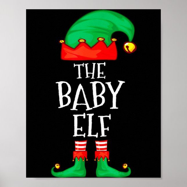 Elf Family Christmas Funny The Baby Elf Sweater Bo Poster (Front)