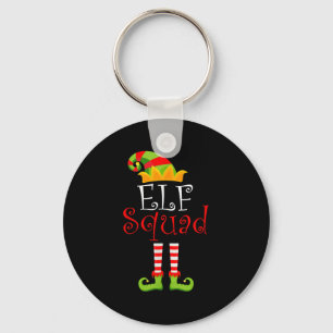 Elf Family Christmas Group Matching Pajamas Xmas E Key Ring