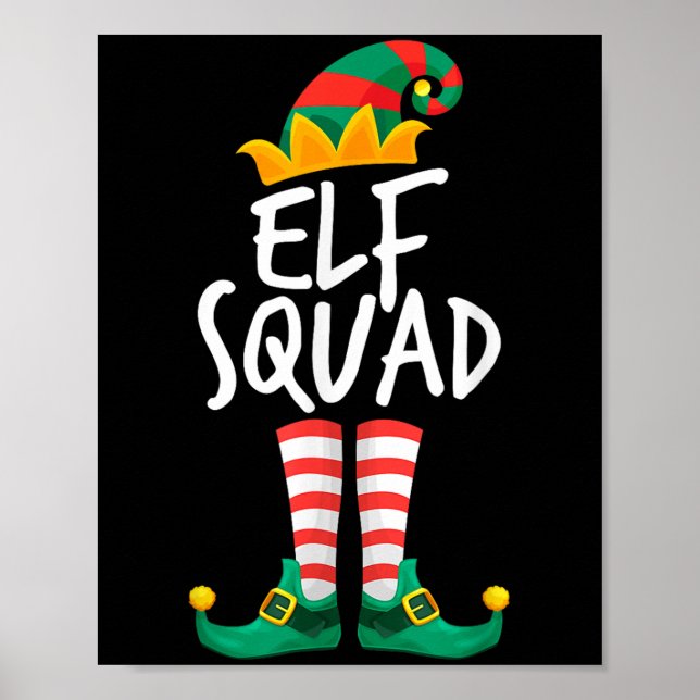 Elf Family Christmas Group Matching Pyjamas Xmas E Poster (Front)