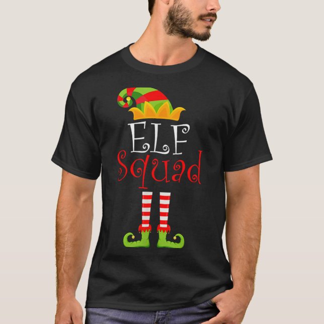 Elf Family Christmas Group Matching Pyjamas Xmas E T-Shirt (Front)