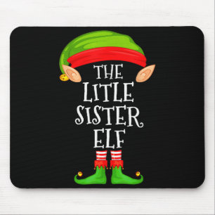 Elf Family Christmas Little Sister Elf Sweater Mat Mouse Pad