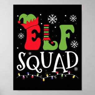 Elf Family Christmas Matching Pajamas Funny Xmas E Poster