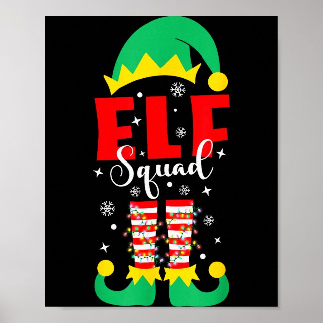 Elf Family Christmas Matching Pajamas Funny Xmas E Poster (Front)