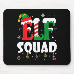 Elf Family Christmas Matching Pajamas Xmas Elf Squ Mouse Pad