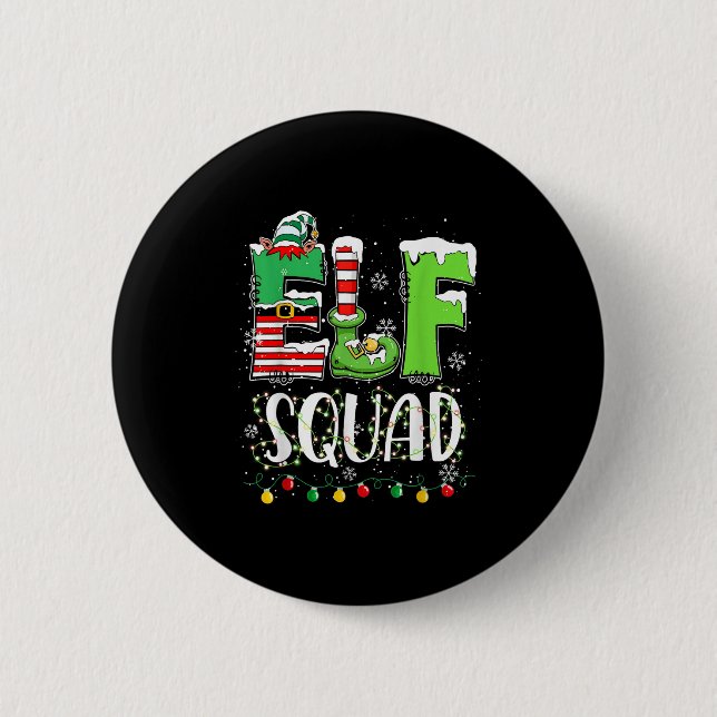 Elf Family Christmas Matching Pyjamas Funny Xmas E 6 Cm Round Badge (Front)