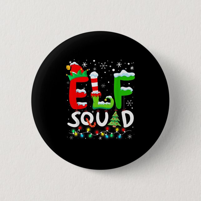 Elf Family Christmas Matching Pyjamas Funny Xmas E 6 Cm Round Badge (Front)