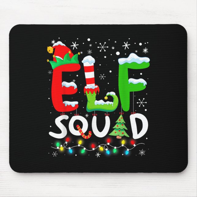 Elf Family Christmas Matching Pyjamas Funny Xmas E Mouse Pad (Front)