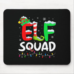 Elf Family Christmas Matching Pyjamas Xmas Elf Squ Mouse Pad