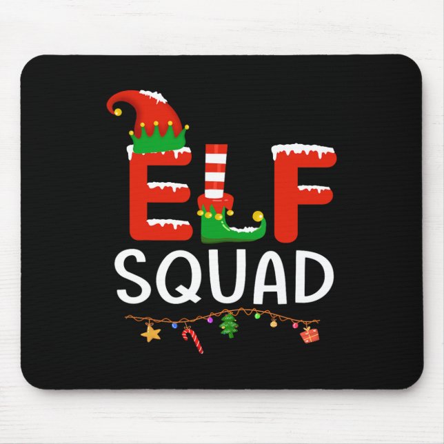 Elf Family Christmas Matching Pyjamas Xmas  Mouse Pad (Front)