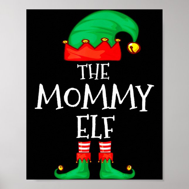 Elf Family Christmas Mommy Mom Mother Mama Elf Swe Poster (Front)